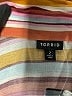 Torrid Stripes Pink Short Sleeve Blouse Size 2X Plus (2) - photo 3