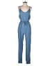 Love Tree 100% Tencel Solid Blue Jumpsuit Size S - photo 1