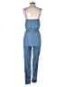 Love Tree 100% Tencel Solid Blue Jumpsuit Size S - photo 2