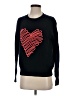 Lisa Todd Hearts Black Blue Pullover Sweater Size S - photo 1