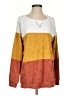 Bibi Color Block Orange Pullover Sweater Size S - photo 1