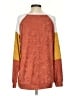 Bibi Color Block Orange Pullover Sweater Size S - photo 2