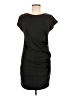 Aqua Solid Black Casual Dress Size M - photo 1