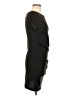 Aqua Solid Black Casual Dress Size M - photo 4