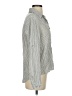 Sim & Sam 100% Rayon Stripes Gray Long Sleeve Button-Down Shirt Size S - photo 4
