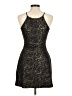 Aqua Metallic Black Gold Cocktail Dress Size M - photo 2