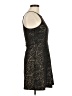 Aqua Metallic Black Gold Cocktail Dress Size M - photo 4