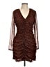 A New Day 100% Polyester Animal Print Brown Cocktail Dress Size M - photo 1