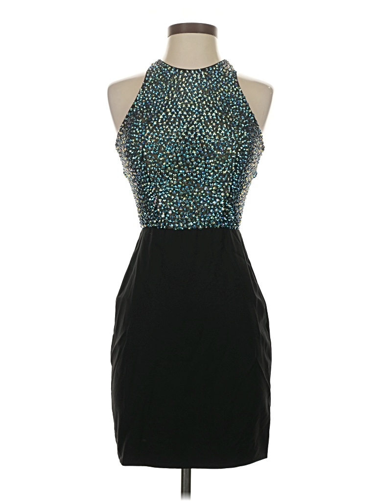 Pre-owned Assorted Brands Cocktail Dress In Blue