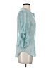 Vince Camuto 100% Polyester Teal 3/4 Sleeve Blouse Size XS - photo 4