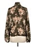 On The Road... Floral Brown Long Sleeve Blouse Size L - photo 2