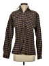 Assorted Brands 100% Cotton Houndstooth Brown Long Sleeve Button-Down Shirt Size S - photo 1