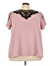 Unbranded 100% Polyester Pink Short Sleeve Blouse Size 4X (estimated) - photo 1
