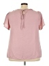 Unbranded 100% Polyester Pink Short Sleeve Blouse Size 4X (estimated) - photo 2