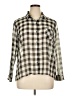 Faded Glory 100% Polyester Checkered-gingham Gray 3/4 Sleeve Blouse Size XL - photo 1