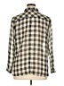 Faded Glory 100% Polyester Checkered-gingham Gray 3/4 Sleeve Blouse Size XL - photo 2