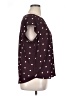 Assorted Brands 100% Recycled Polyester Hearts Burgundy Short Sleeve Blouse Size XL - photo 4