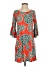 Rouge Print Orange Casual Dress Size S - photo 1