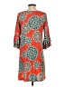 Rouge Print Orange Casual Dress Size S - photo 2