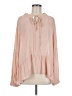 Gibson 100% Polyester Pink Long Sleeve Blouse Size M - photo 1