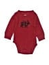 Carter's 100% Cotton Burgundy Long Sleeve Onesie 0-3 MO / 3 MO - photo 1