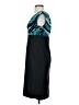 AB Studio 100% Polyester Graphic Teal Cocktail Dress Size 2 - photo 5