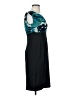 AB Studio 100% Polyester Graphic Teal Cocktail Dress Size 2 - photo 4
