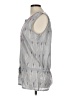 Tea 100% Cotton Gray Sleeveless Blouse Size L - photo 5