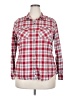 Unbranded 100% Cotton Plaid Red Long Sleeve Button-Down Shirt Size XXL (estimated) - photo 1