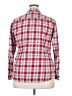 Unbranded 100% Cotton Plaid Red Long Sleeve Button-Down Shirt Size XXL (estimated) - photo 2