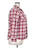 Unbranded 100% Cotton Plaid Red Long Sleeve Button-Down Shirt Size XXL (estimated) - photo 4