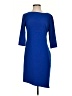 Halston Heritage 100% Polyester Solid Blue Cocktail Dress Size 2 - photo 1