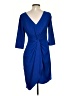 Halston Heritage 100% Polyester Solid Blue Cocktail Dress Size 2 - photo 2