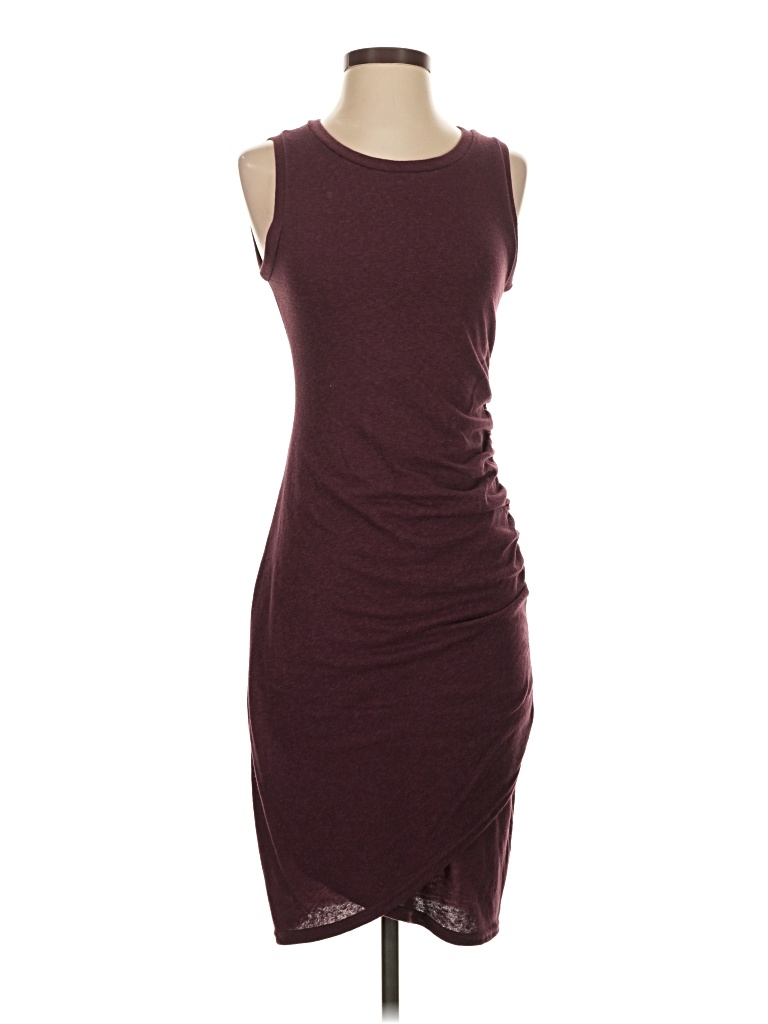 Pre-owned Leith Casual Dress In Burgundy