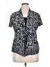 Notations Black Short Sleeve Blouse Size XL (petite) - photo 1