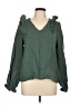 Shein 100% Cotton Green Long Sleeve Blouse Size L - photo 1