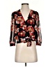 Madewell 100% Polyester Floral Multi Color Black 3/4 Sleeve Blouse Size XS - photo 1