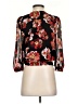 Madewell 100% Polyester Floral Multi Color Black 3/4 Sleeve Blouse Size XS - photo 2