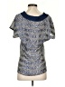 Carolina Herrera 100% Silk Blue Blouse Size 4 - photo 2
