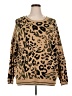RACHEL Rachel Roy Animal Print Gold Pullover Sweater Size 2X - photo 1