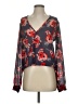 WAYF Red Long Sleeve Blouse Size S - photo 1