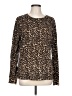 J.Crew Factory Store Animal Print Brown Pullover Sweater Size L - photo 1