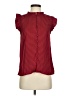 Ann Taylor 100% Polyester Houndstooth Red Short Sleeve Blouse Size XS - photo 1