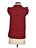 Ann Taylor 100% Polyester Houndstooth Red Short Sleeve Blouse Size XS - photo 2