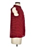 Ann Taylor 100% Polyester Houndstooth Red Short Sleeve Blouse Size XS - photo 4