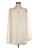 Talbots 100% Polyester Ivory Long Sleeve Blouse Size S - photo 1