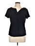 Talbots 100% Cotton Black Short Sleeve Top Size L - photo 1