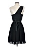 Express 100% Polyester Solid Black Cocktail Dress Size 4 - photo 2