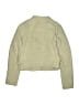 H&M 100% Polyester Solid Green Ivory Jacket Size 14 - photo 2