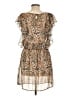 Eyelash Couture 100% Polyester Gold Short Sleeve Top Size L - photo 2